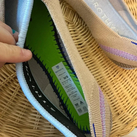 Rare Rothy’s merino wool camel ribbon stripe size 8 - Picture 5 of 8